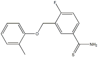 4-fluoro-3-(2-methylphenoxymethyl)benzene-1-carbothioamide 化学構造式
