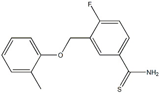 4-fluoro-3-(2-methylphenoxymethyl)benzene-1-carbothioamide,,结构式