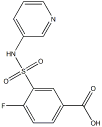 4-fluoro-3-(pyridin-3-ylsulfamoyl)benzoic acid Struktur
