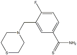  4-fluoro-3-(thiomorpholin-4-ylmethyl)benzene-1-carbothioamide