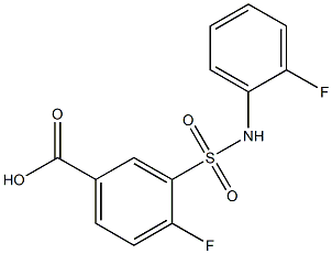 4-fluoro-3-[(2-fluorophenyl)sulfamoyl]benzoic acid