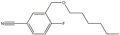 4-fluoro-3-[(hexyloxy)methyl]benzonitrile Struktur