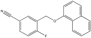 4-fluoro-3-[(naphthalen-1-yloxy)methyl]benzonitrile