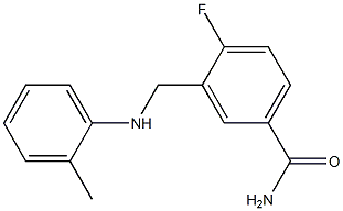 4-fluoro-3-{[(2-methylphenyl)amino]methyl}benzamide