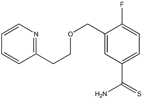 4-fluoro-3-{[2-(pyridin-2-yl)ethoxy]methyl}benzene-1-carbothioamide