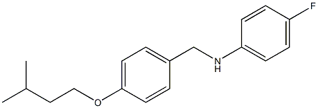 4-fluoro-N-{[4-(3-methylbutoxy)phenyl]methyl}aniline Struktur