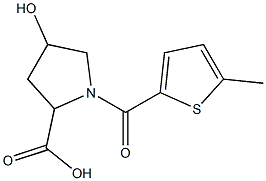 4-hydroxy-1-[(5-methylthien-2-yl)carbonyl]pyrrolidine-2-carboxylic acid Structure