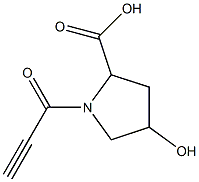 4-hydroxy-1-propioloylpyrrolidine-2-carboxylic acid Structure