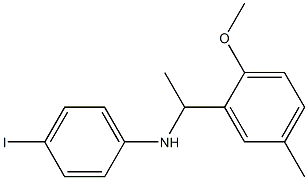 4-iodo-N-[1-(2-methoxy-5-methylphenyl)ethyl]aniline Structure