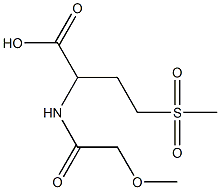 4-methanesulfonyl-2-(2-methoxyacetamido)butanoic acid 化学構造式