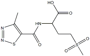 4-methanesulfonyl-2-[(4-methyl-1,2,3-thiadiazol-5-yl)formamido]butanoic acid,,结构式