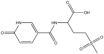 4-methanesulfonyl-2-[(6-oxo-1,6-dihydropyridin-3-yl)formamido]butanoic acid,,结构式