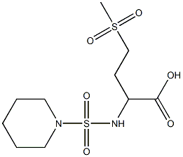 4-methanesulfonyl-2-[(piperidine-1-sulfonyl)amino]butanoic acid Structure