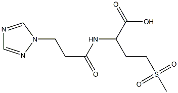 4-methanesulfonyl-2-[3-(1H-1,2,4-triazol-1-yl)propanamido]butanoic acid Structure