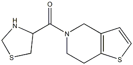 5-(1,3-thiazolidin-4-ylcarbonyl)-4,5,6,7-tetrahydrothieno[3,2-c]pyridine Struktur
