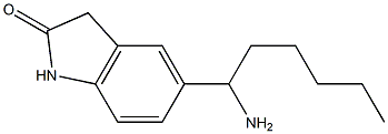 5-(1-aminohexyl)-2,3-dihydro-1H-indol-2-one,,结构式