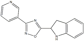 5-(2,3-dihydro-1H-indol-2-yl)-3-(pyridin-3-yl)-1,2,4-oxadiazole 结构式