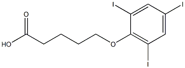 5-(2,4,6-triiodophenoxy)pentanoic acid Struktur