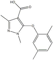 5-(2,5-dimethylphenoxy)-1,3-dimethyl-1H-pyrazole-4-carboxylic acid Structure
