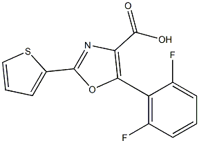 5-(2,6-difluorophenyl)-2-(thiophen-2-yl)-1,3-oxazole-4-carboxylic acid Struktur