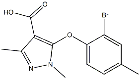 5-(2-bromo-4-methylphenoxy)-1,3-dimethyl-1H-pyrazole-4-carboxylic acid|