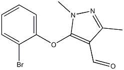 5-(2-bromophenoxy)-1,3-dimethyl-1H-pyrazole-4-carbaldehyde,,结构式