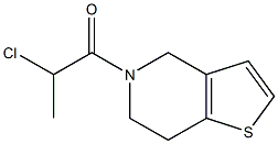 5-(2-chloropropanoyl)-4,5,6,7-tetrahydrothieno[3,2-c]pyridine 化学構造式
