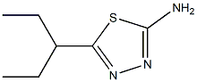 5-(pentan-3-yl)-1,3,4-thiadiazol-2-amine 结构式