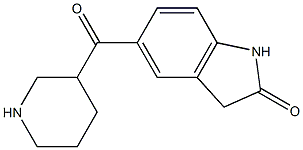 5-(piperidin-3-ylcarbonyl)-1,3-dihydro-2H-indol-2-one Struktur