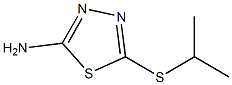 5-(propan-2-ylsulfanyl)-1,3,4-thiadiazol-2-amine 结构式