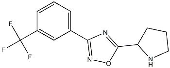 5-(pyrrolidin-2-yl)-3-[3-(trifluoromethyl)phenyl]-1,2,4-oxadiazole Structure