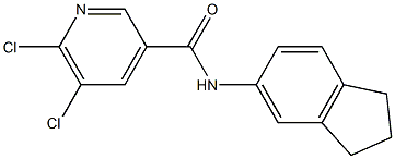 5,6-dichloro-N-(2,3-dihydro-1H-inden-5-yl)pyridine-3-carboxamide Structure