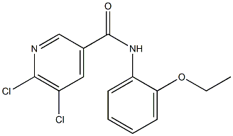 5,6-dichloro-N-(2-ethoxyphenyl)pyridine-3-carboxamide Structure