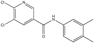 5,6-dichloro-N-(3,4-dimethylphenyl)pyridine-3-carboxamide 结构式