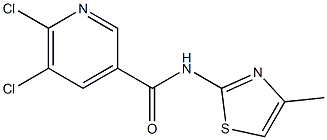 5,6-dichloro-N-(4-methyl-1,3-thiazol-2-yl)pyridine-3-carboxamide Struktur