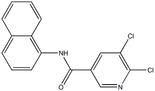 5,6-dichloro-N-(naphthalen-1-yl)pyridine-3-carboxamide,,结构式