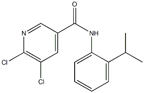 5,6-dichloro-N-[2-(propan-2-yl)phenyl]pyridine-3-carboxamide Structure