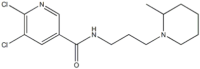5,6-dichloro-N-[3-(2-methylpiperidin-1-yl)propyl]pyridine-3-carboxamide 化学構造式