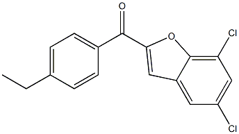 5,7-dichloro-2-[(4-ethylphenyl)carbonyl]-1-benzofuran 结构式