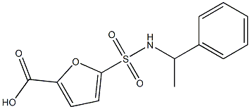 5-[(1-phenylethyl)sulfamoyl]furan-2-carboxylic acid 化学構造式