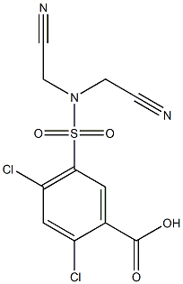 5-[bis(cyanomethyl)sulfamoyl]-2,4-dichlorobenzoic acid,,结构式