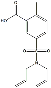 5-[bis(prop-2-en-1-yl)sulfamoyl]-2-methylbenzoic acid Struktur