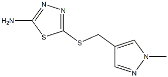  5-{[(1-methyl-1H-pyrazol-4-yl)methyl]sulfanyl}-1,3,4-thiadiazol-2-amine