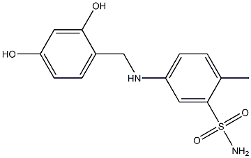 5-{[(2,4-dihydroxyphenyl)methyl]amino}-2-methylbenzene-1-sulfonamide