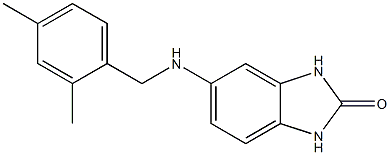 5-{[(2,4-dimethylphenyl)methyl]amino}-2,3-dihydro-1H-1,3-benzodiazol-2-one Structure