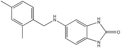 5-{[(2,4-dimethylphenyl)methyl]amino}-2,3-dihydro-1H-1,3-benzodiazol-2-one,,结构式