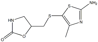 5-{[(2-amino-4-methyl-1,3-thiazol-5-yl)sulfanyl]methyl}-1,3-oxazolidin-2-one,,结构式