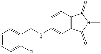 5-{[(2-chlorophenyl)methyl]amino}-2-methyl-2,3-dihydro-1H-isoindole-1,3-dione 化学構造式