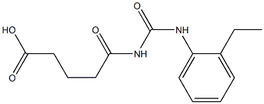 5-{[(2-ethylphenyl)carbamoyl]amino}-5-oxopentanoic acid Struktur