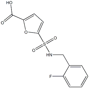 5-{[(2-fluorophenyl)methyl]sulfamoyl}furan-2-carboxylic acid 结构式